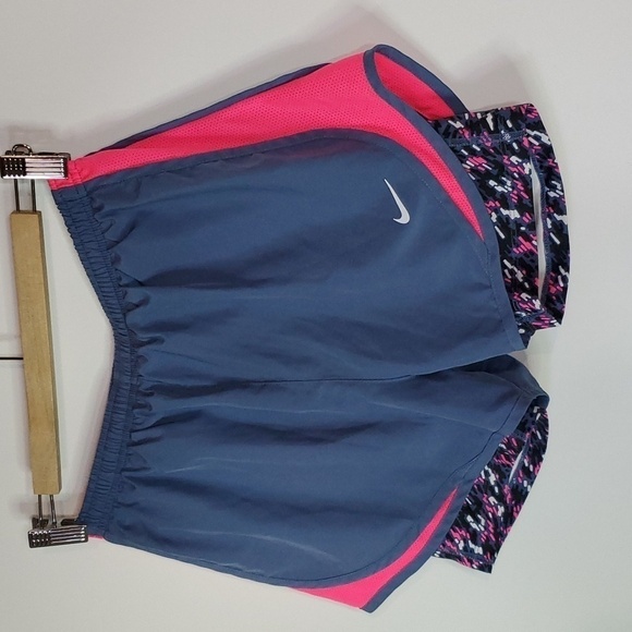 NIKE Dri-fit small blue and pink athletic shorts - Picture 2 of 6
